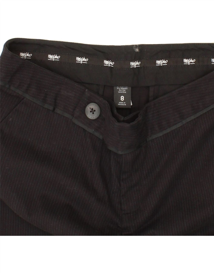 MOSSIMO Womens Casual Trousers US 8 Medium W34 L32 Navy Blue Pinstripe Vintage Mossimo and Second-Hand Mossimo from Messina Hembry 
