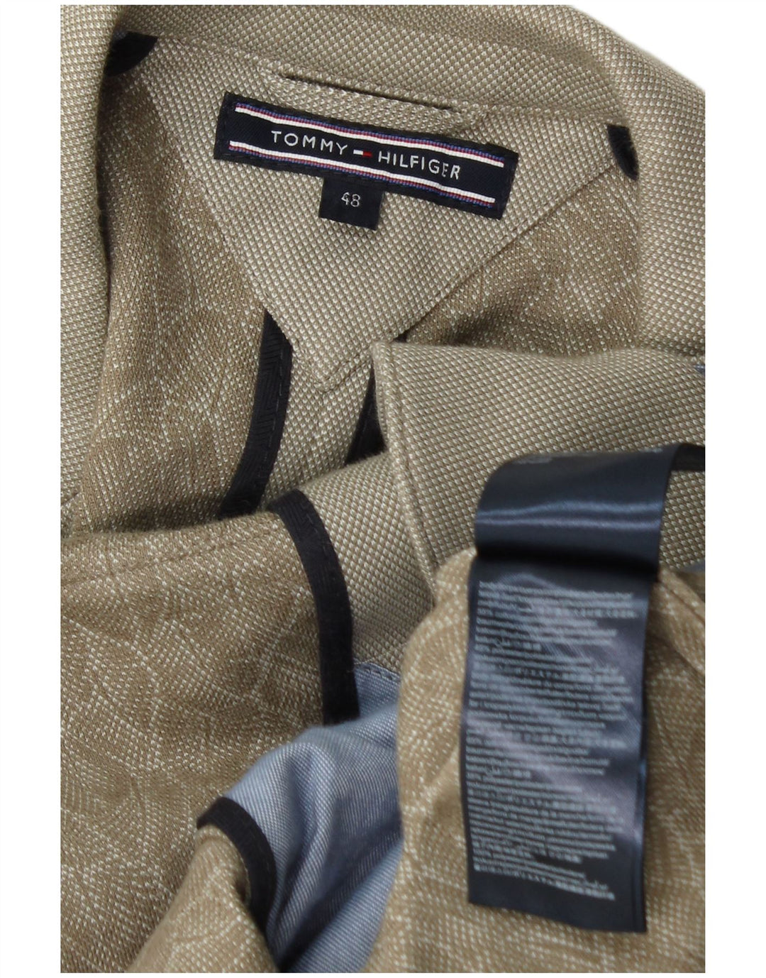 Tommy Hilfiger Ανδρικό μπλέιζερ με 2 κουμπιά μπουφάν IT 48 μεσαίο βαμβακερό μπεζ
