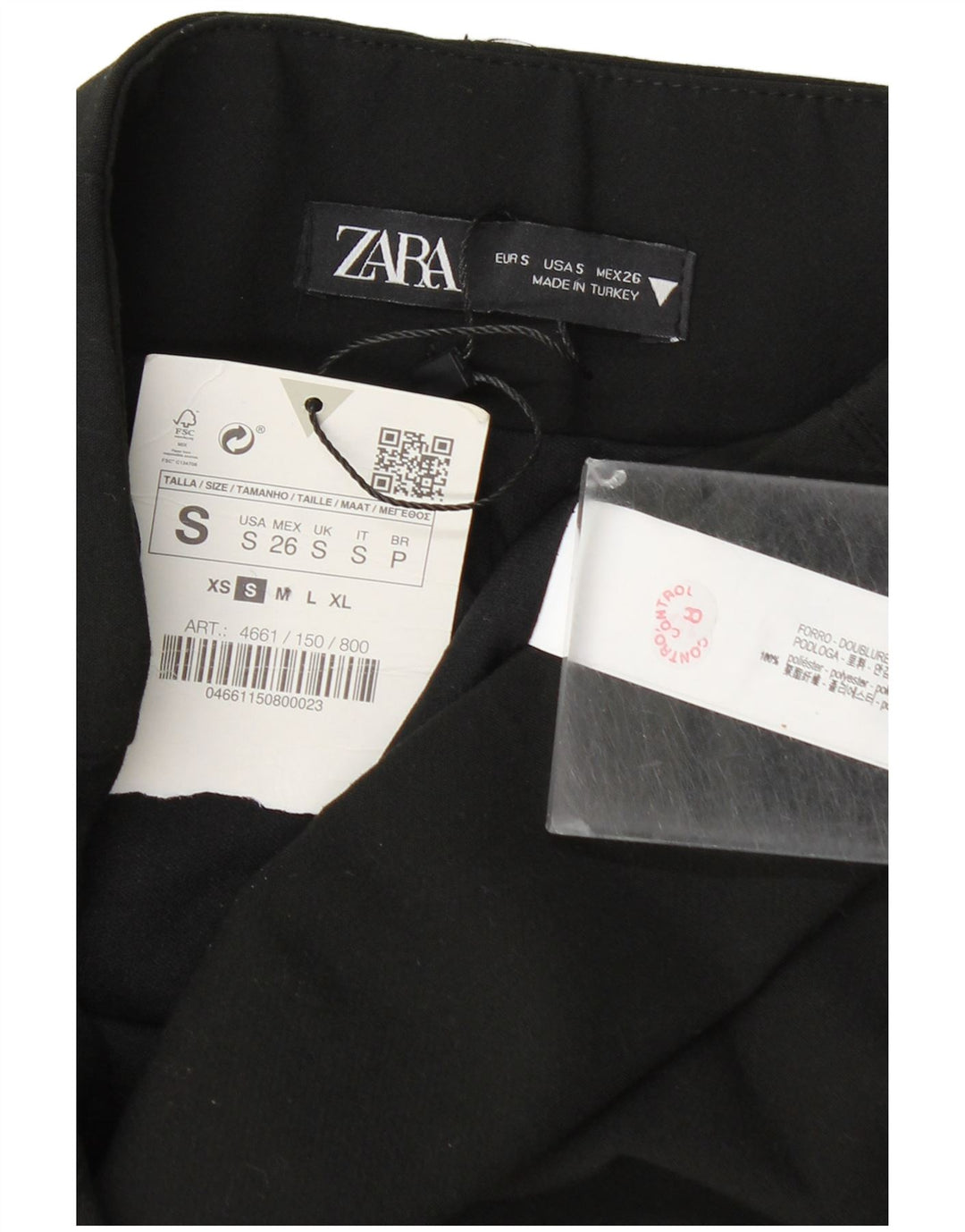 Zara Γυναικεία Μίνι Φούστα Μικρή W26 Μαύρη Πολυεστέρας