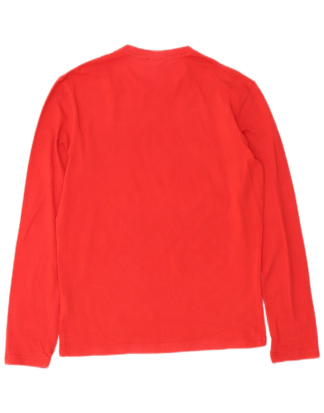 CALVIN KLEIN JEANS Γυναικείο μακρυμάνικο μπλουζάκι UK 14 μεσαίο κόκκινο βαμβακερό