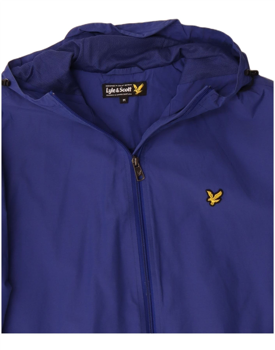 LYLE & SCOTT Ανδρικό μπουφάν βροχής με κουκούλα UK 38 Medium Navy Blue Nylon