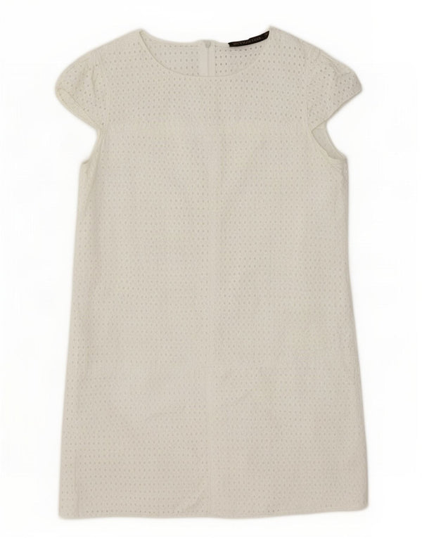 Zara Γυναικείο φόρεμα Shift UK 12 Medium White