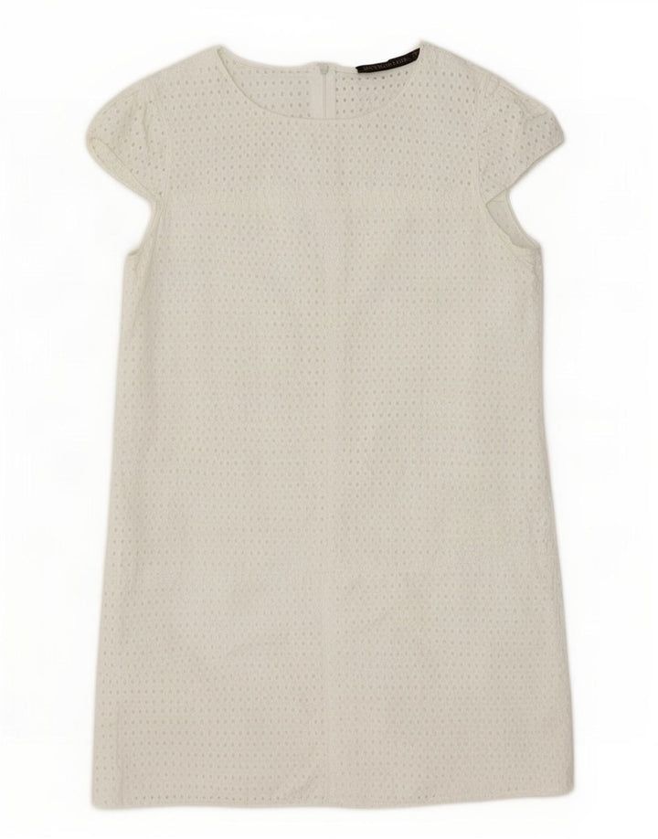 Zara Γυναικείο φόρεμα Shift UK 12 Medium White
