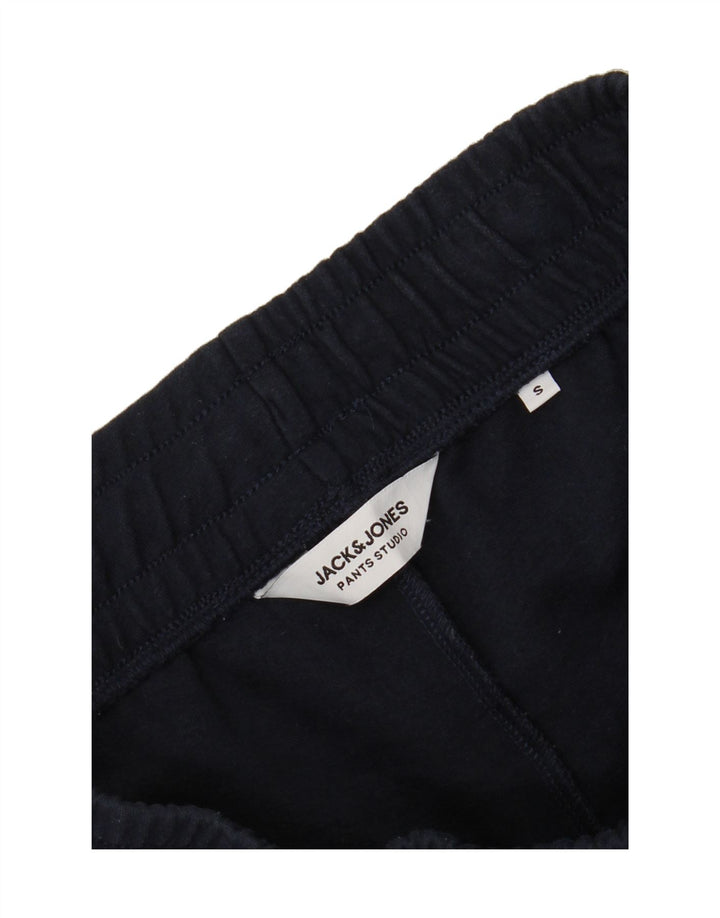 JACK & JONES Mens Graphic Sport Shorts Small  Navy Blue Vintage Jack & Jones and Second-Hand Jack & Jones from Messina Hembry 