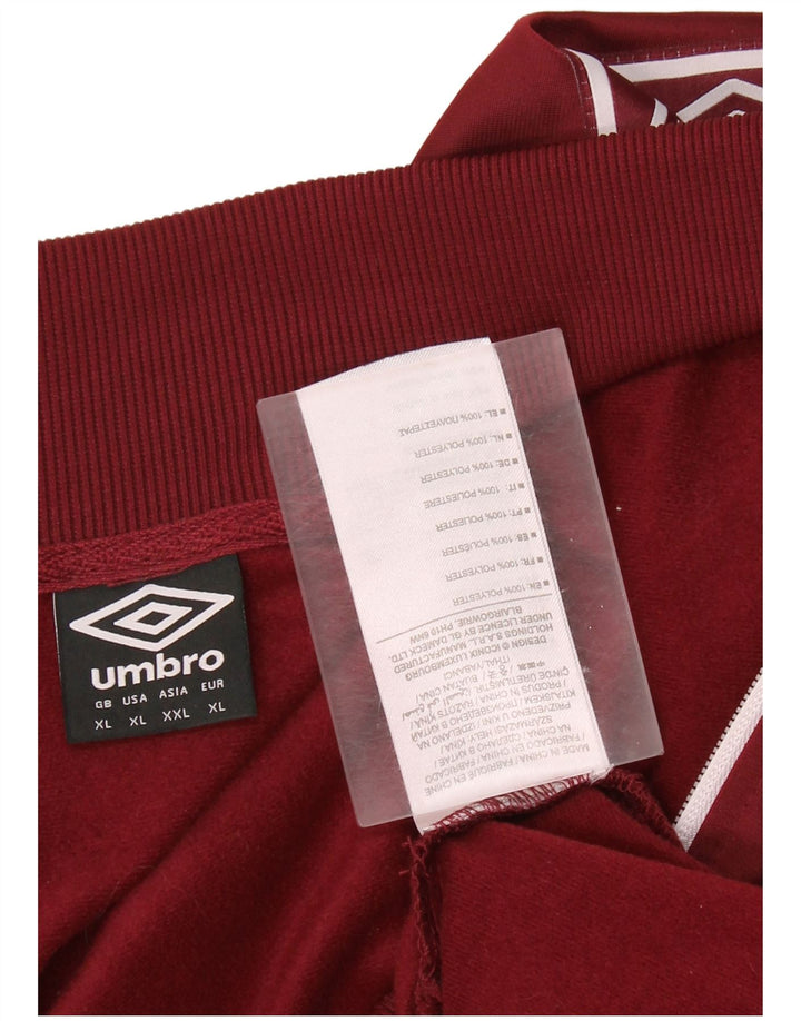 Ανδρική φόρμα γυμναστικής γραφική UMBRO Top Jacket XL Μπορντό Πολυεστέρας