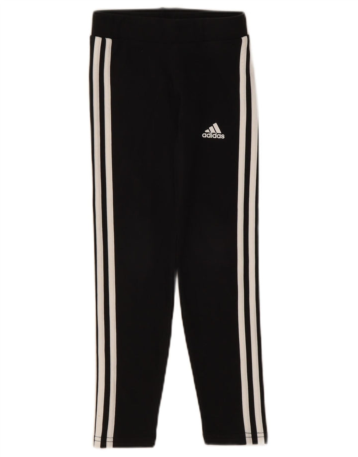 ADIDAS Girls Leggings 7-8 Years  Black