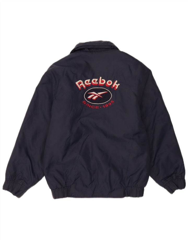 Reebok Boys Graphic Bomber Jacket 13-14 Years Navy Blue Nylon