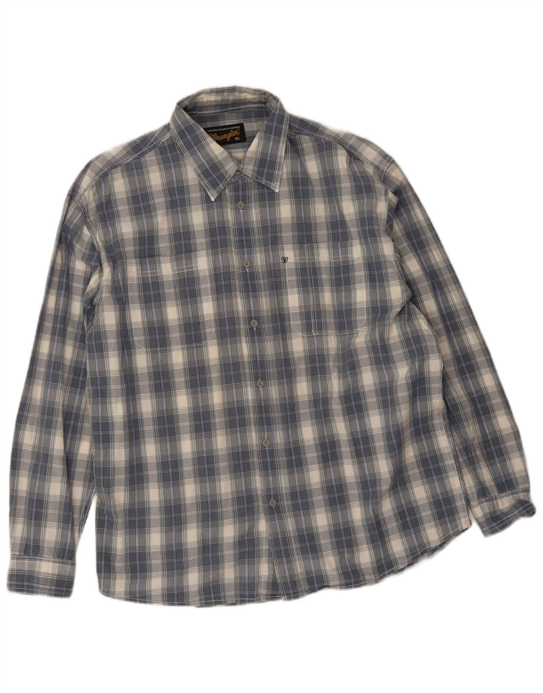 Ανδρικό πουκάμισο Wrangler XL Blue Check Cotton