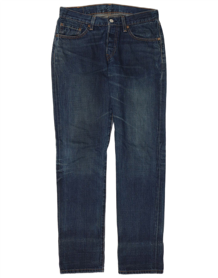 LEVI'S Γυναικείο τζιν 501 ίσιο W27 L32 Μπλε βαμβακερό