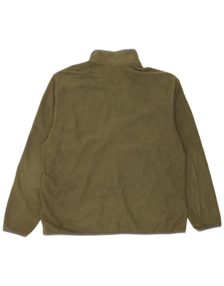 Eddie Bauer Ανδρικό φερμουάρ Fleece Jumper Μεγάλος Πράσινος Πολυεστέρας