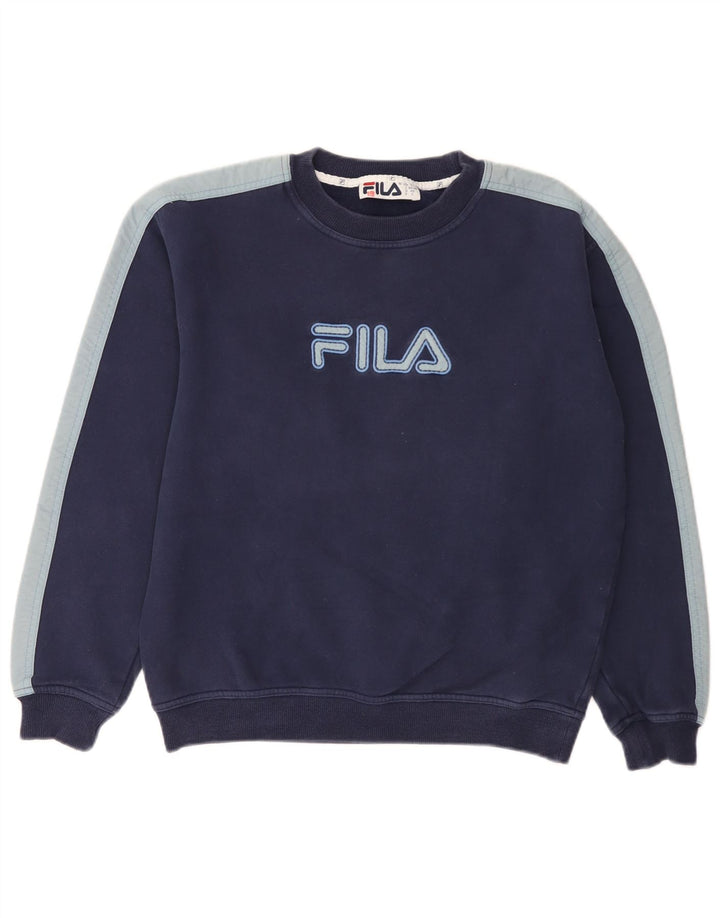 Ανδρικό γραφικό φούτερ Fila Jumper IT 46/48 Small Navy Blue Colourblock