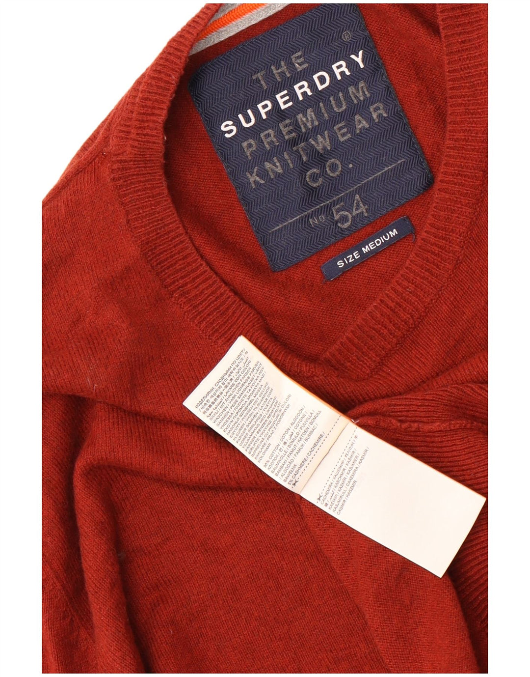 Ανδρικό πουλόβερ με λαιμόκοψη SUPERDRY Μεσαίο βαμβακερό βαμβάκι