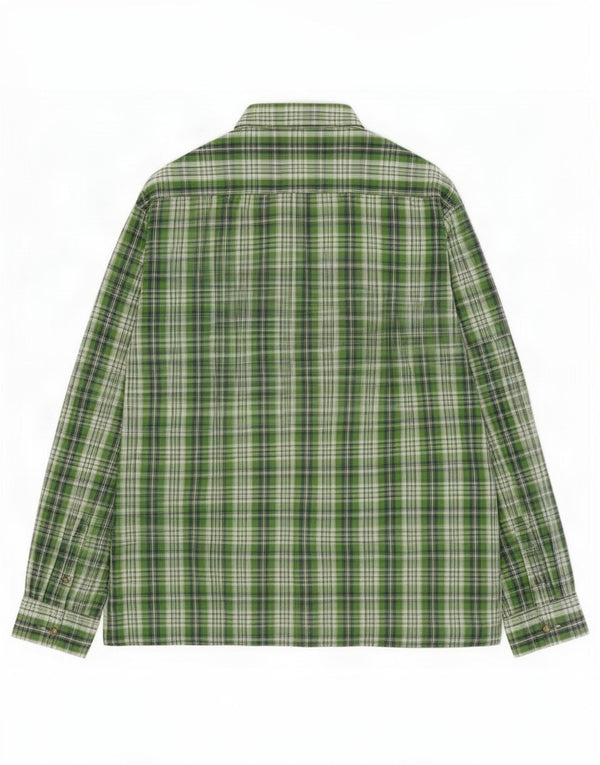 Brugi Mens Shirt 2XL Green Check Polyester
