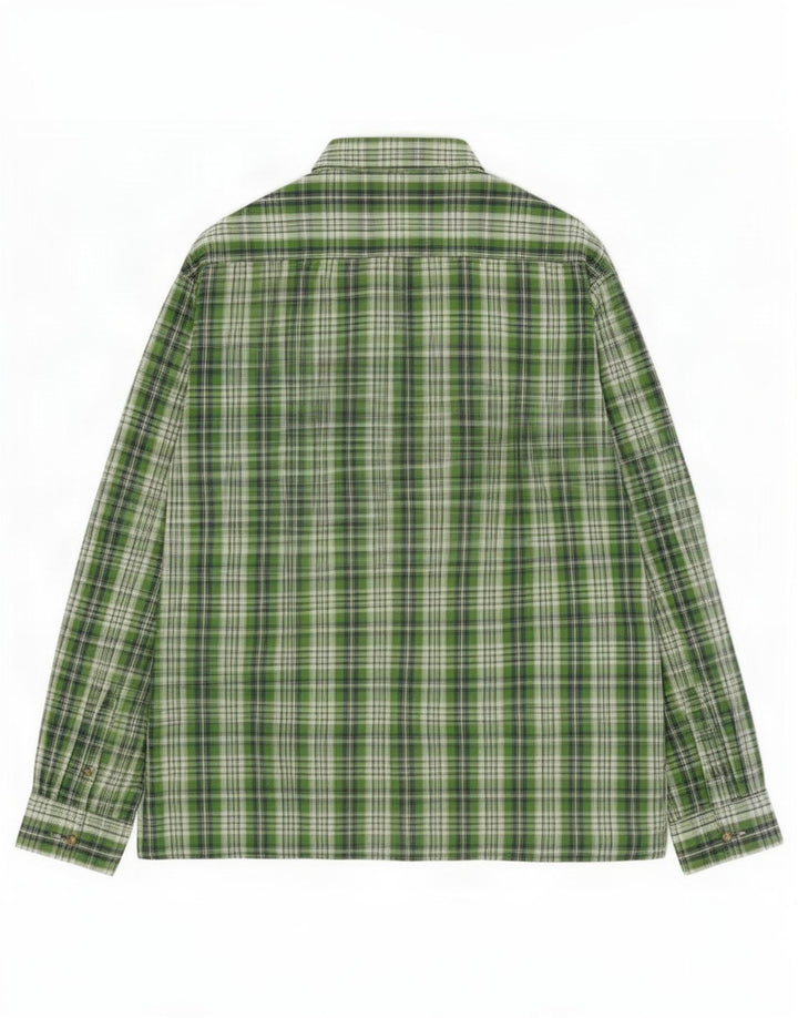 Ανδρικό πουκάμισο Brugi 2XL Green Check Polyester