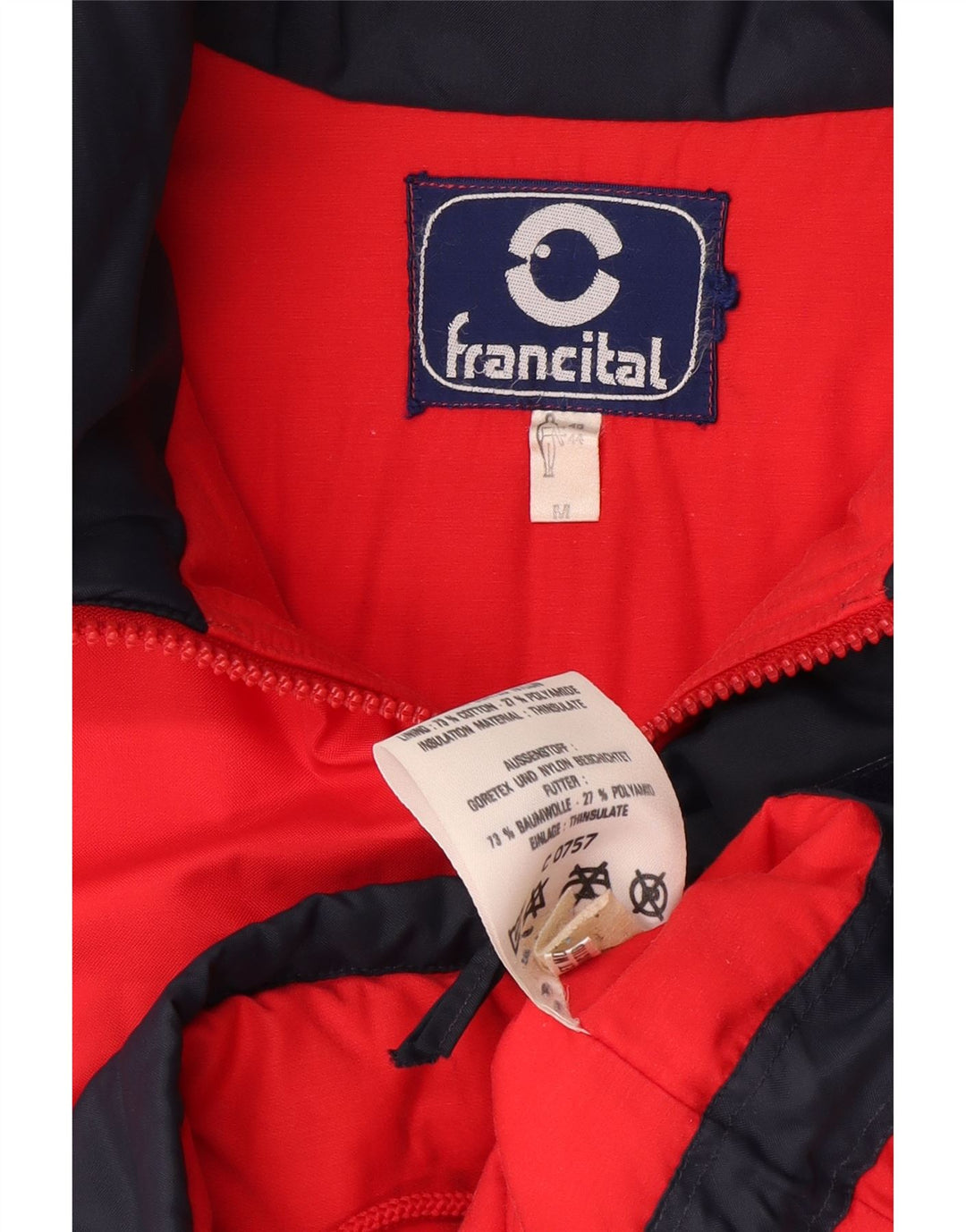 Francital Ανδρικό μπουφάν σκι με κουκούλα Gore-Tex UK 38 Medium Red Colourblock