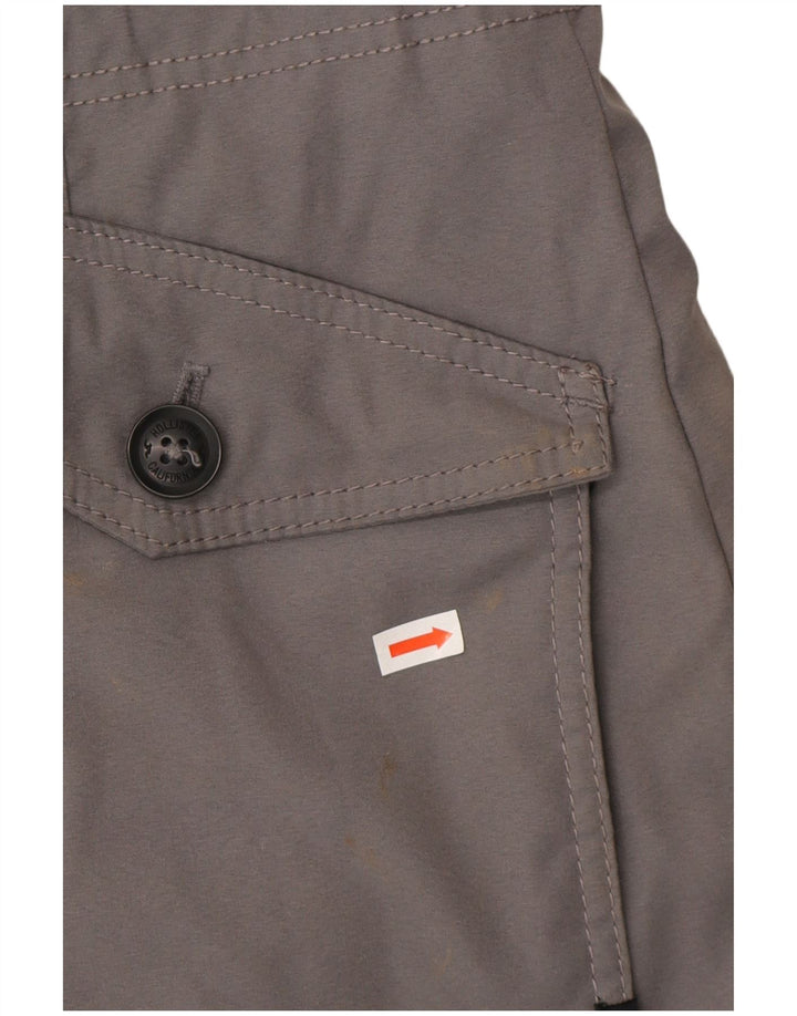 Hollister Γυναικείο μπουφάν Sherpa Parka με κουκούλα UK 14 Medium Grey Polyester