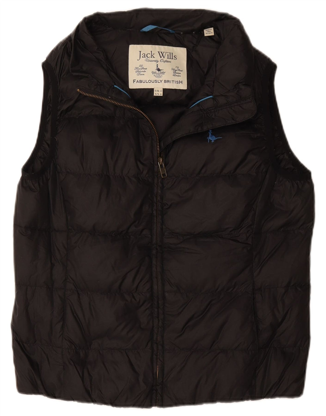 Jack Wills Womens Gilet Gilet UK 12 Medium Black