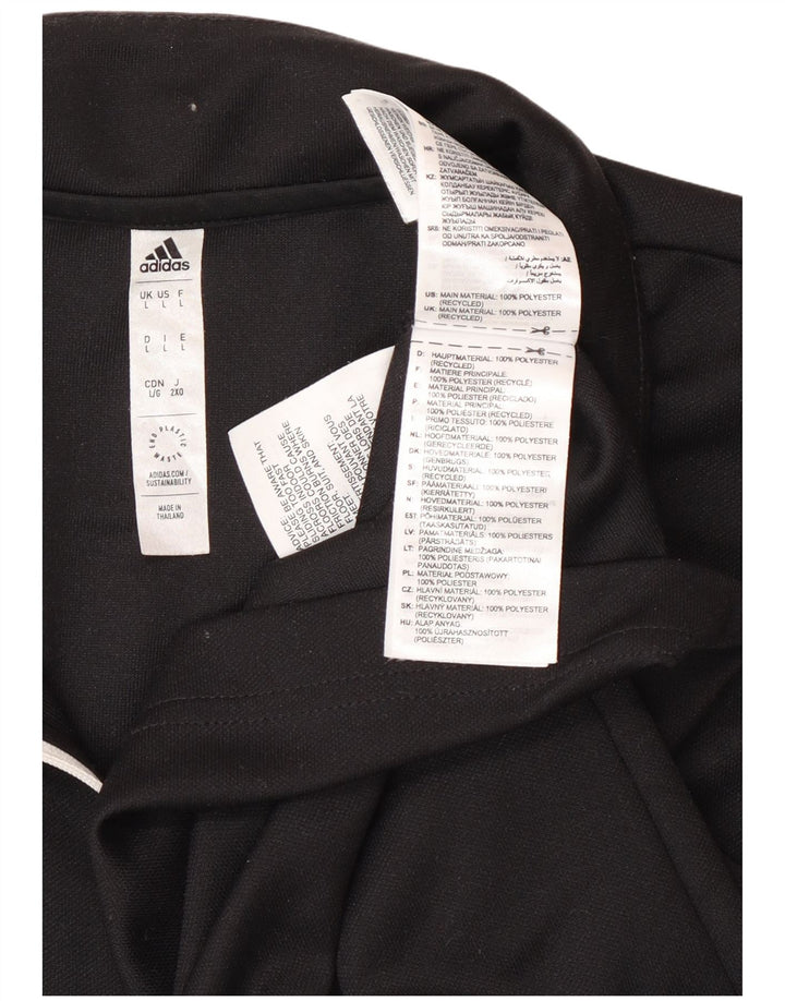Adidas Ανδρικό μπλουζάκι με φερμουάρ και μακρυμάνικο μεγάλο μαύρο πολυεστέρα Sports