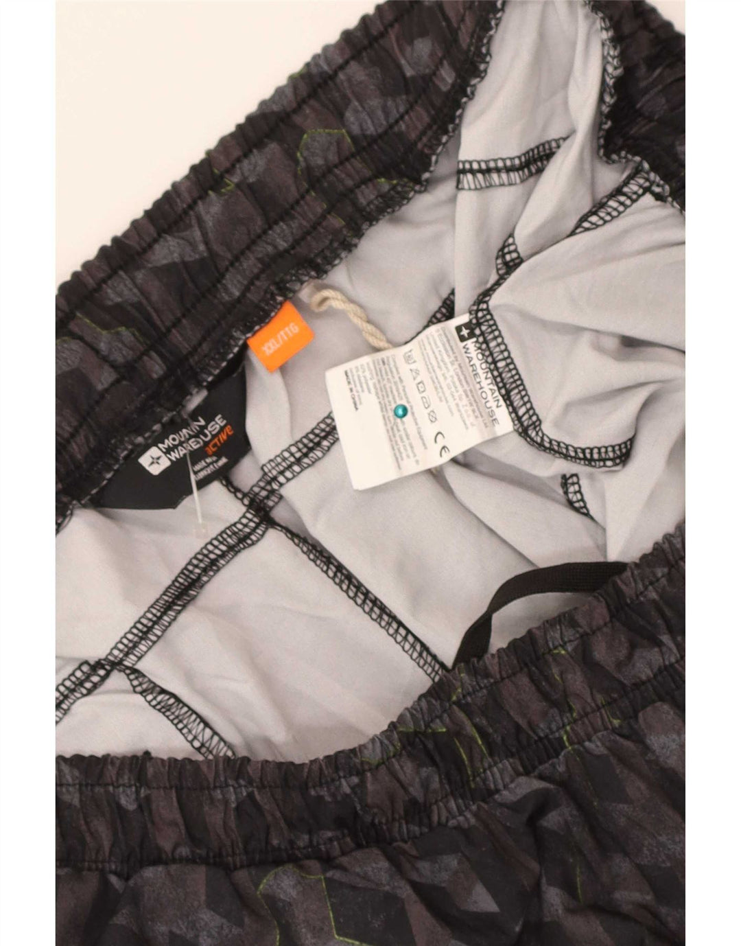 Ανδρικό αθλητικό σορτς Mountain Warehouse 2XL Μαύρο γεωμετρικό πολυεστέρα