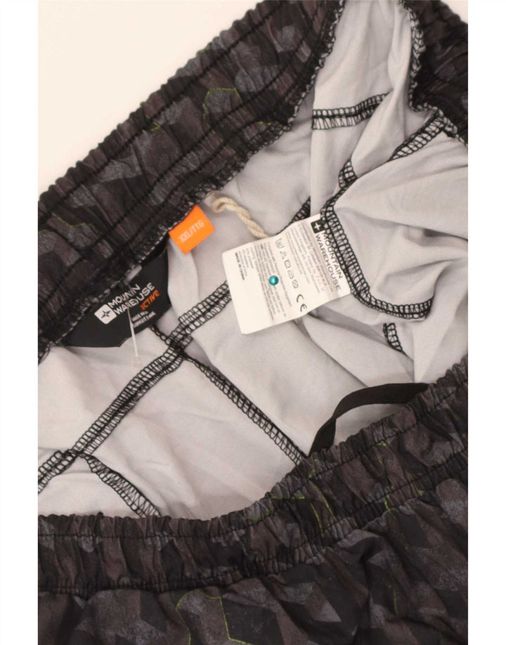 Ανδρικό αθλητικό σορτς Mountain Warehouse 2XL Μαύρο γεωμετρικό πολυεστέρα