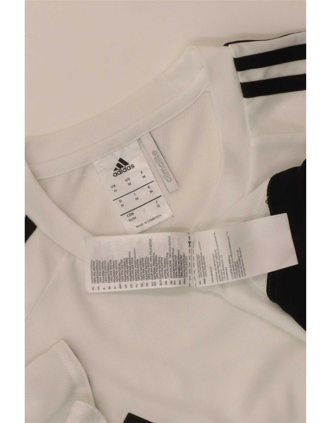 Ανδρικό T-Shirt Climalite Adidas Top Medium White Colourblock Polyester