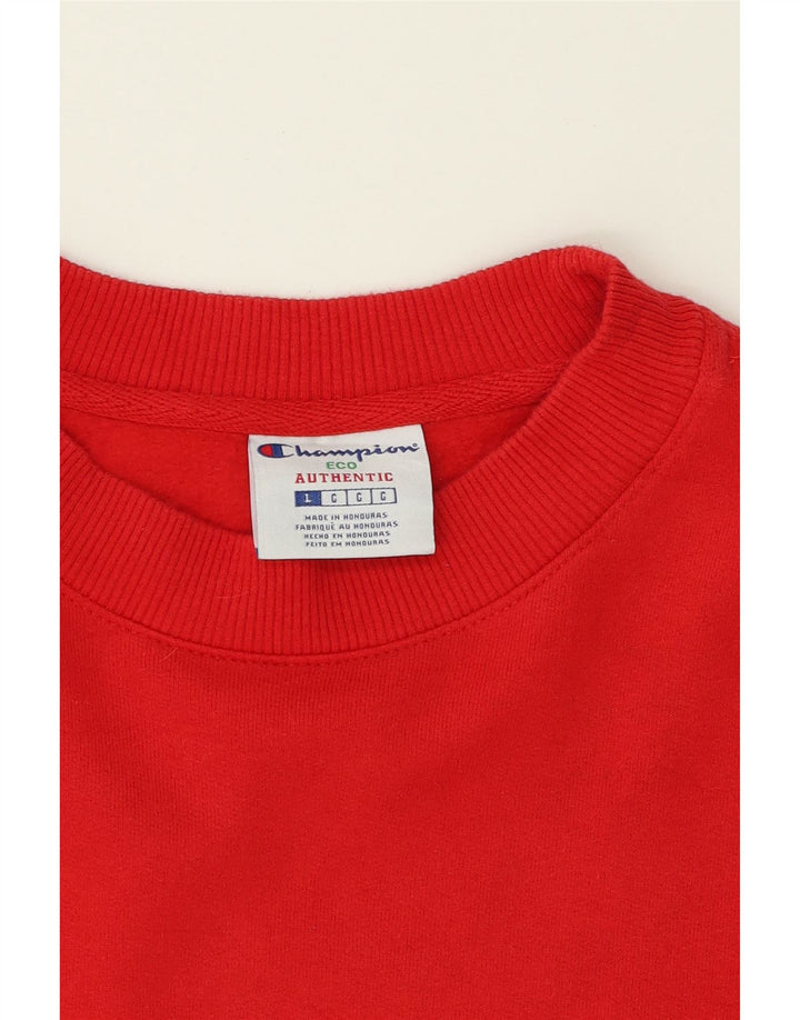 CHAMPION Mens Sweatshirt Jumper Large Red Polyester Vintage Champion and Second-Hand Champion from Messina Hembry 