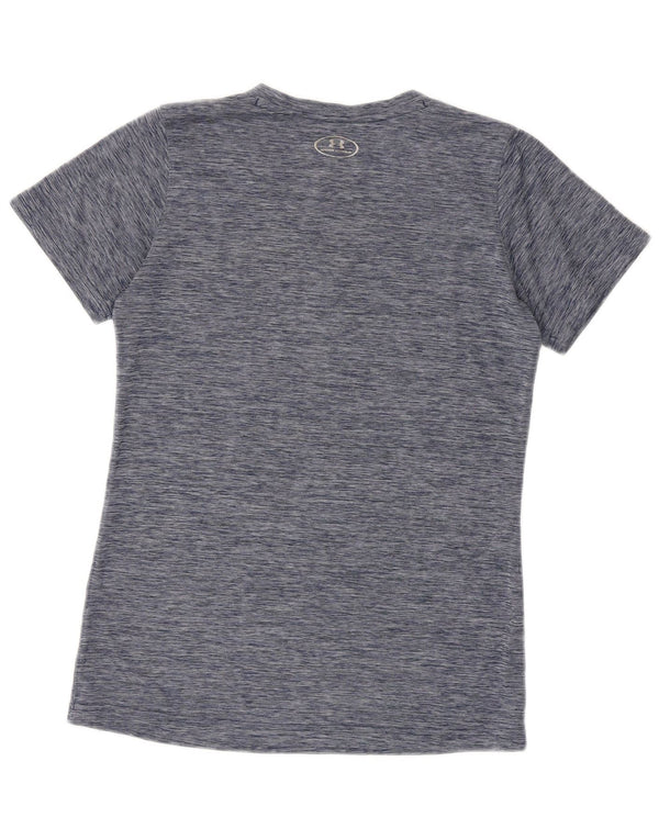 Under Armour Γυναικείο μπλουζάκι θερμότητας με κορυφαίο UK 12 Medium Navy Blue Flecked