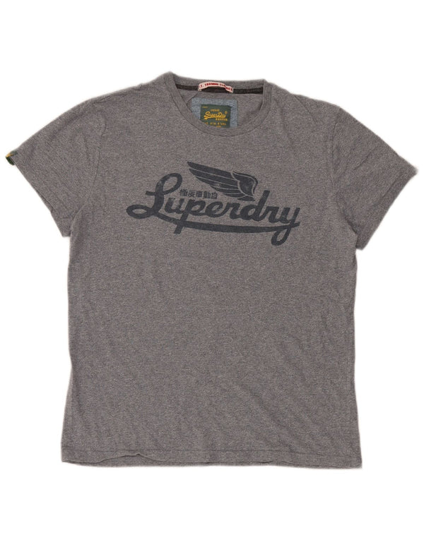 Ανδρικό γραφικό T-Shirt Superdry Top XL Γκρι βαμβακερό
