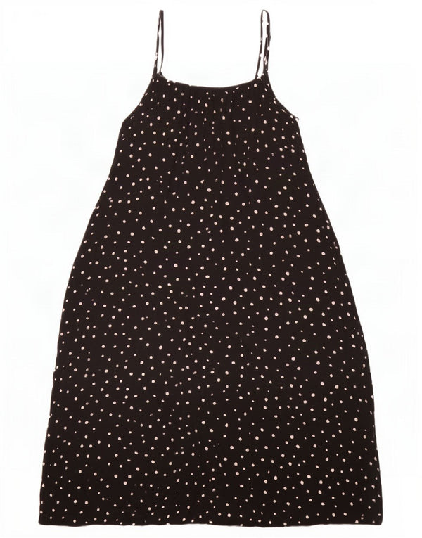 Marks & Spencer Γυναικείο Sundress UK 14 Μεγάλη μαύρη στίγματα βισκόζη