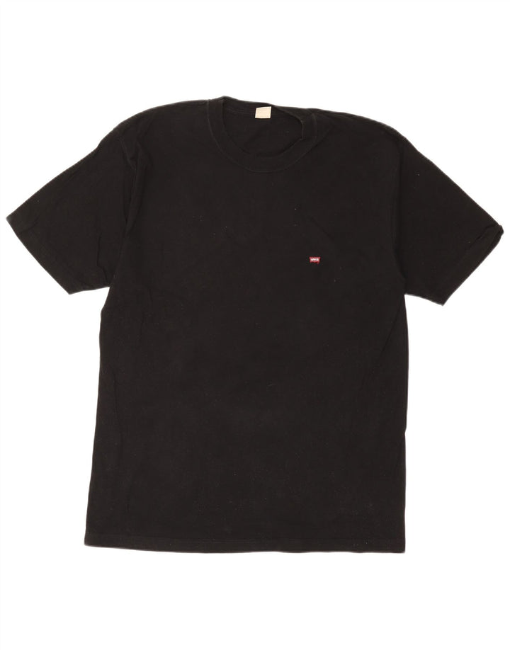Ανδρικό T-Shirt LEVI'S Top μεγάλο μαύρο βαμβακερό