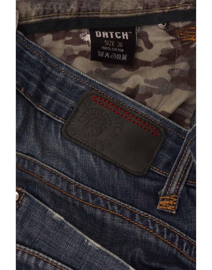 Ανδρικό τζιν Datch Distressed Straight W36 L30 Navy Blue Cotton