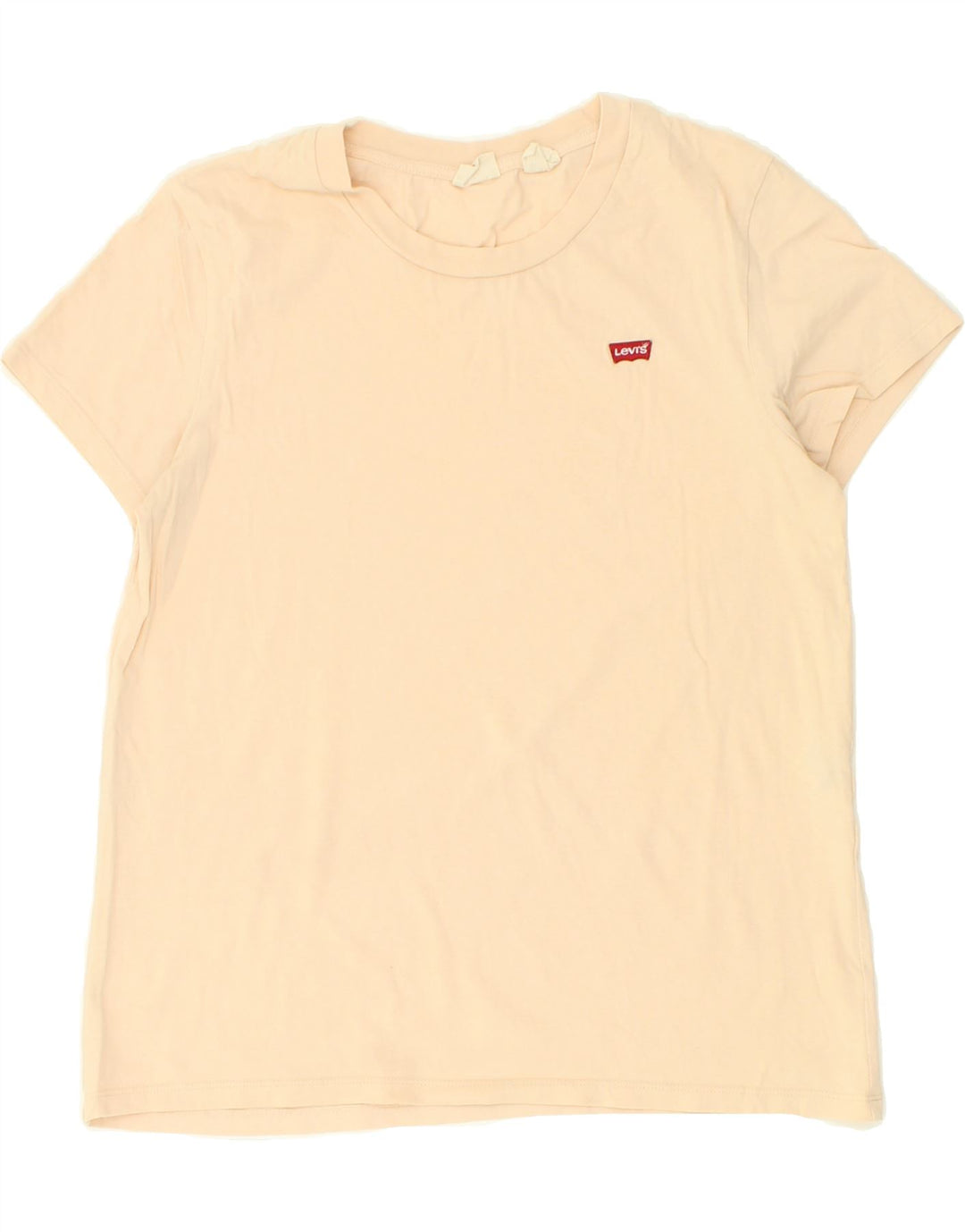 LEVI'S Womens T-Shirt Top UK 10 Small Beige Vintage Levi's and Second-Hand Levi's from Messina Hembry 