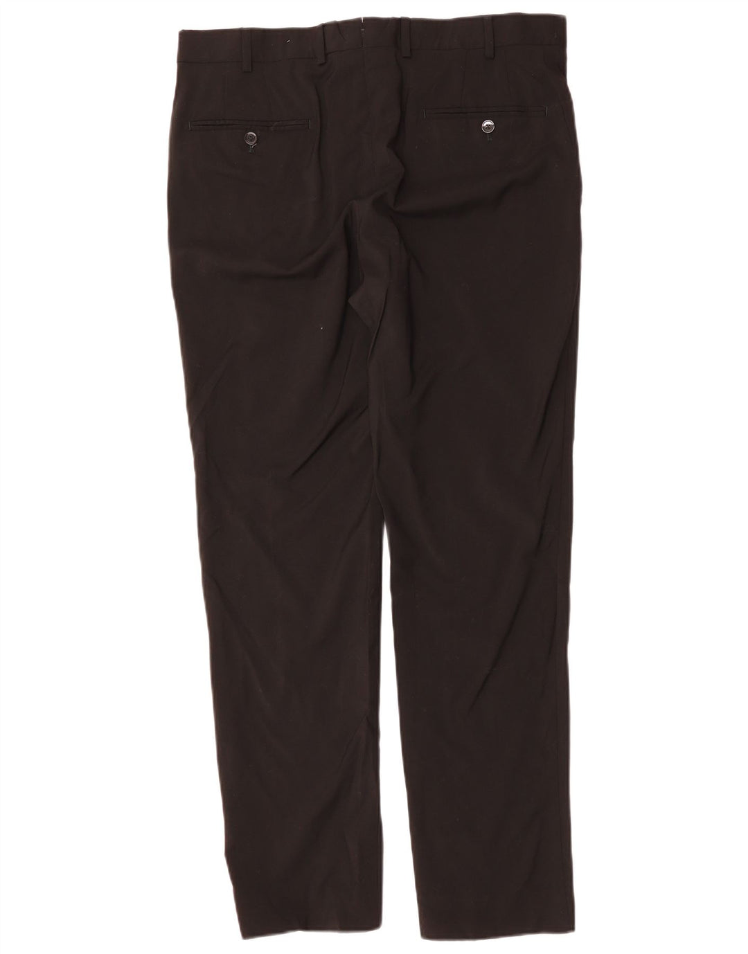 MASSIMO DUTTI Ανδρικό Slim Suit Παντελόνι EU 44 Large W34 L31 Μαύρο μάλλινο