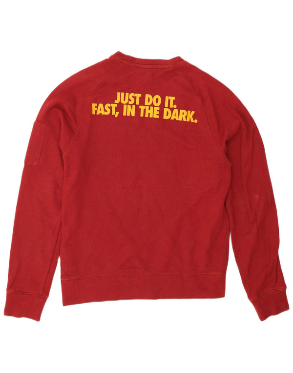 Ανδρικό γραφικό φούτερ Nike, μικρό βαμβακερό μπορντό