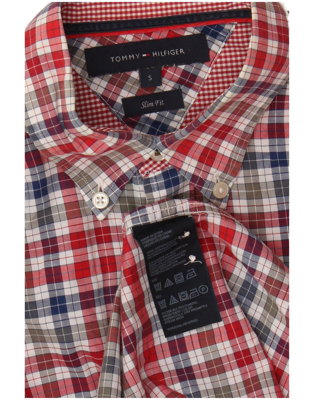 Ανδρικό πουκάμισο Tommy Hilfiger Slim Fit Μικρό πολύχρωμο βαμβακερό Gingham