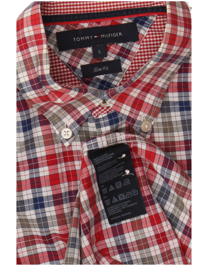 Ανδρικό πουκάμισο Tommy Hilfiger Slim Fit Μικρό πολύχρωμο βαμβακερό Gingham