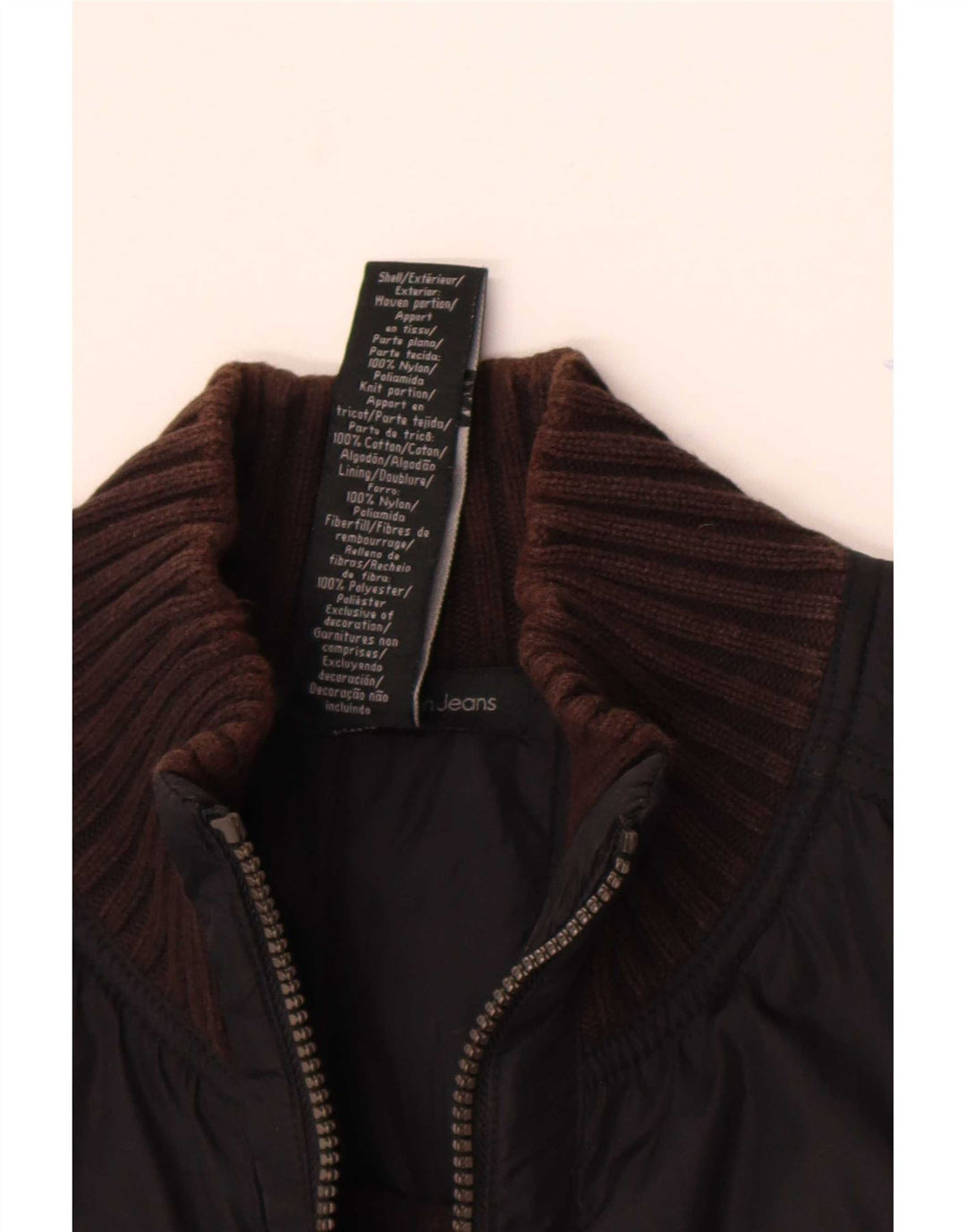 Calvin Klein Jeans Γυναικεία Ζακέτα πουλόβερ UK 14 Μεσαίο καφέ
