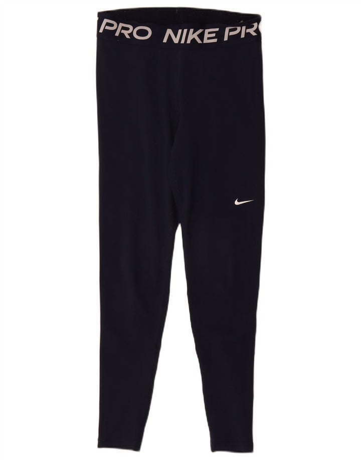 Γυναικεία κολάν Nike Dri Fit Graphic UK 12 Medium Navy Blue Polyester