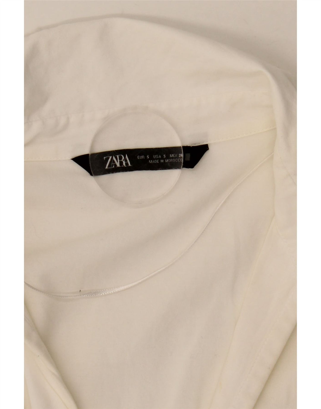 ZARA Γυναικείο πουκάμισο Oversized Μπλούζα UK 10 Small White