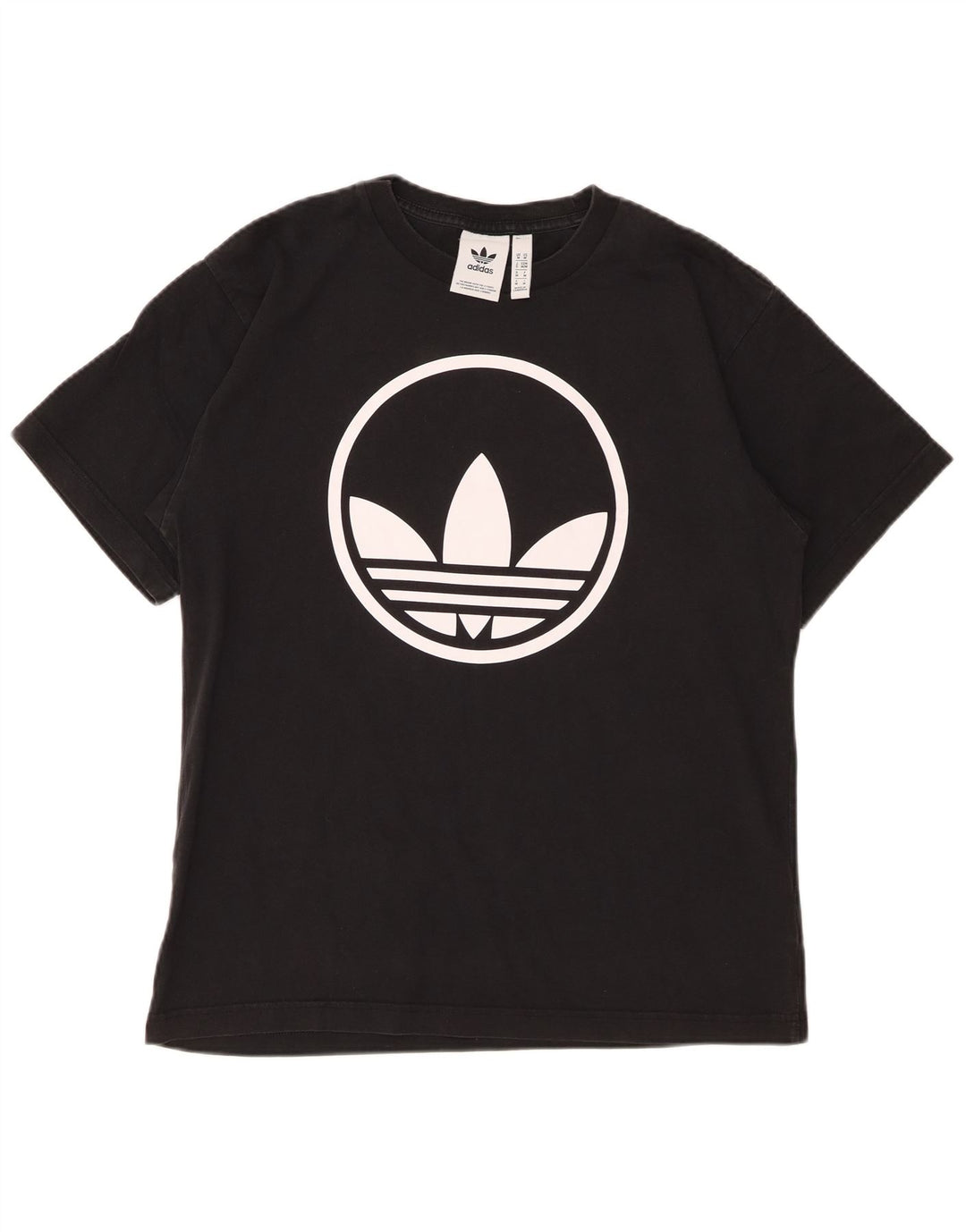 Ανδρικό γραφικό T-Shirt Adidas Top Μεσαίο μαύρο βαμβακερό