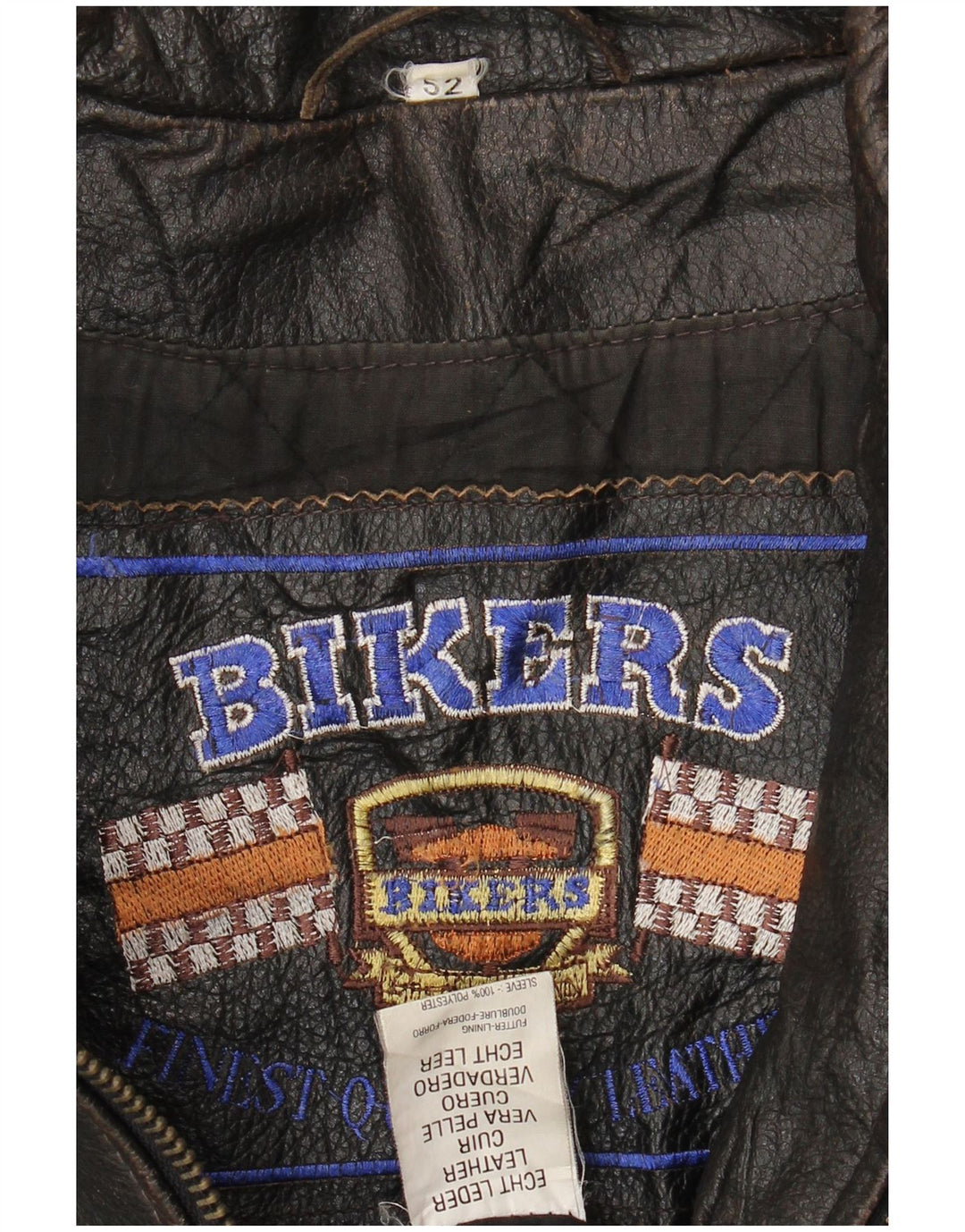 Bikers Ανδρικό Δερμάτινο Biker Jacket IT 52 XL Καφέ Δερμάτινο