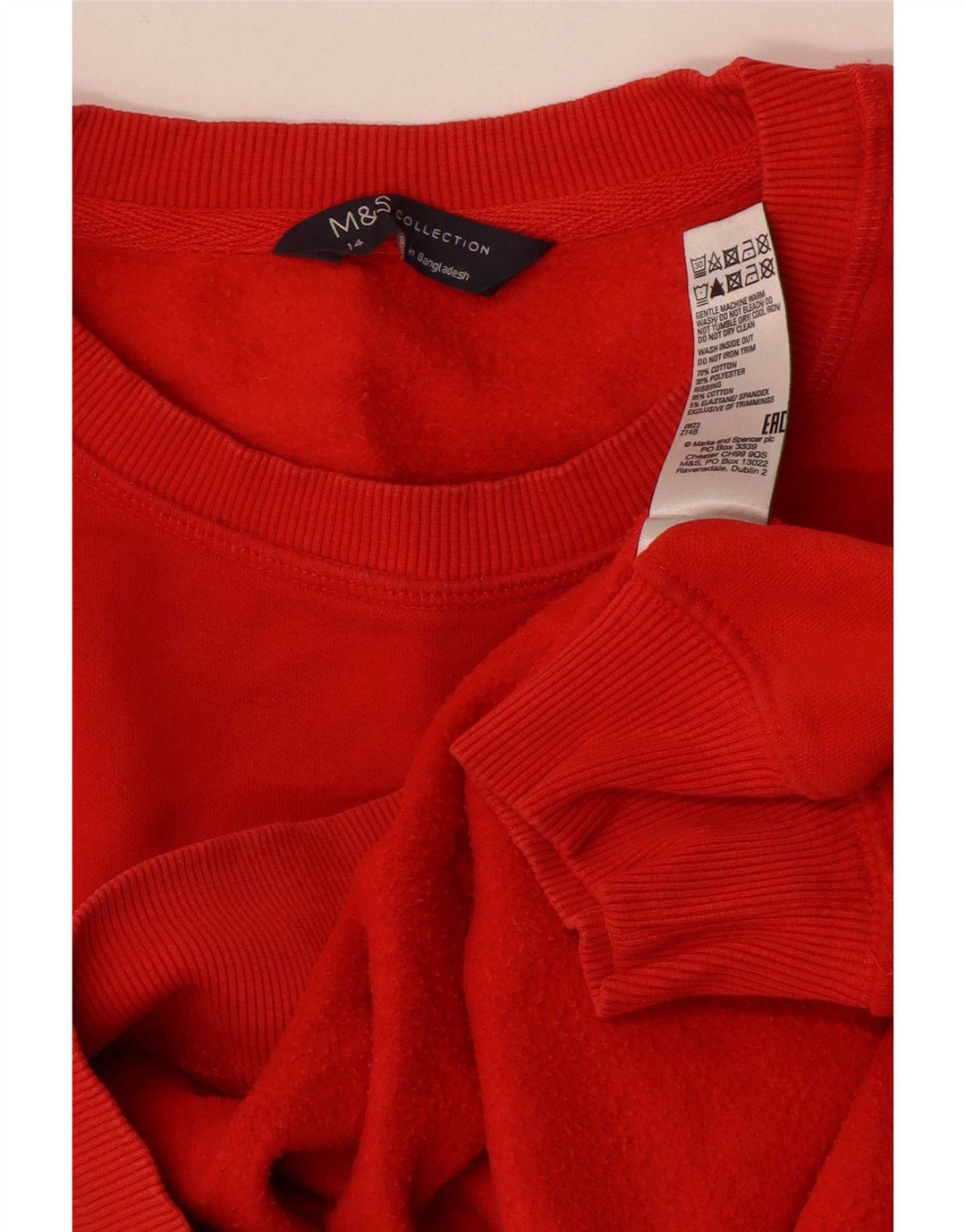 Marks & Spencer Γυναικεία γραφική μπλούζα μεγάλου μεγέθους Jumper UK 14 μεγάλο κόκκινο