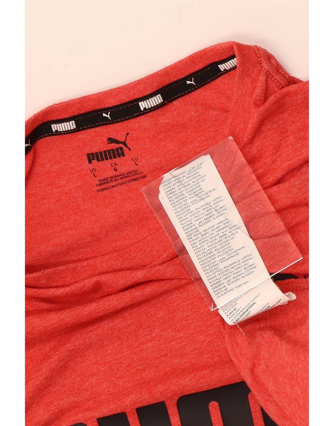 Ανδρικό γραφικό T-Shirt Puma Top μεγάλο κόκκινο πολυεστέρα