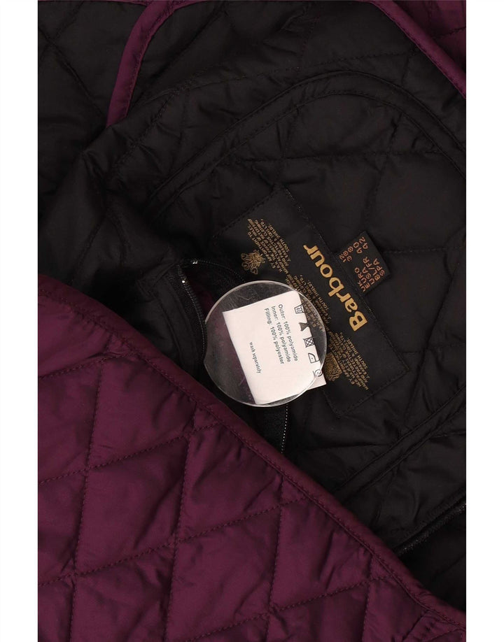 Barbour γυναικείο καπιτονέ μπουφάν UK 12 Medium Purple Colorblock Polyamide