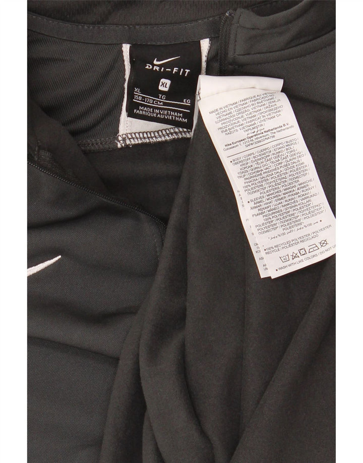 Φόρμα NIKE Boys Dri Fit με φερμουάρ πουλόβερ φόρμα 13-14 ετών XL γκρι