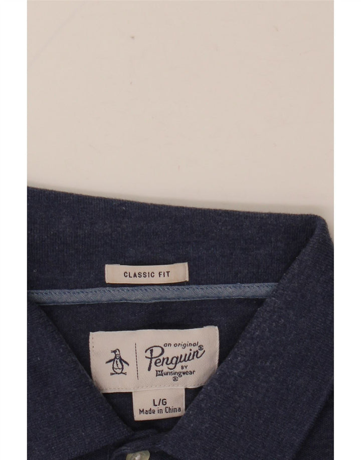 Ανδρικό πουκάμισο PENGUIN Classic Fit Polo μεγάλο μπλε ναυτικό