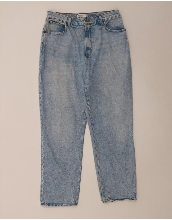 Abercrombie & Fitch γυναικεία στραβά τζιν US 14 XL W32 L26 Blue