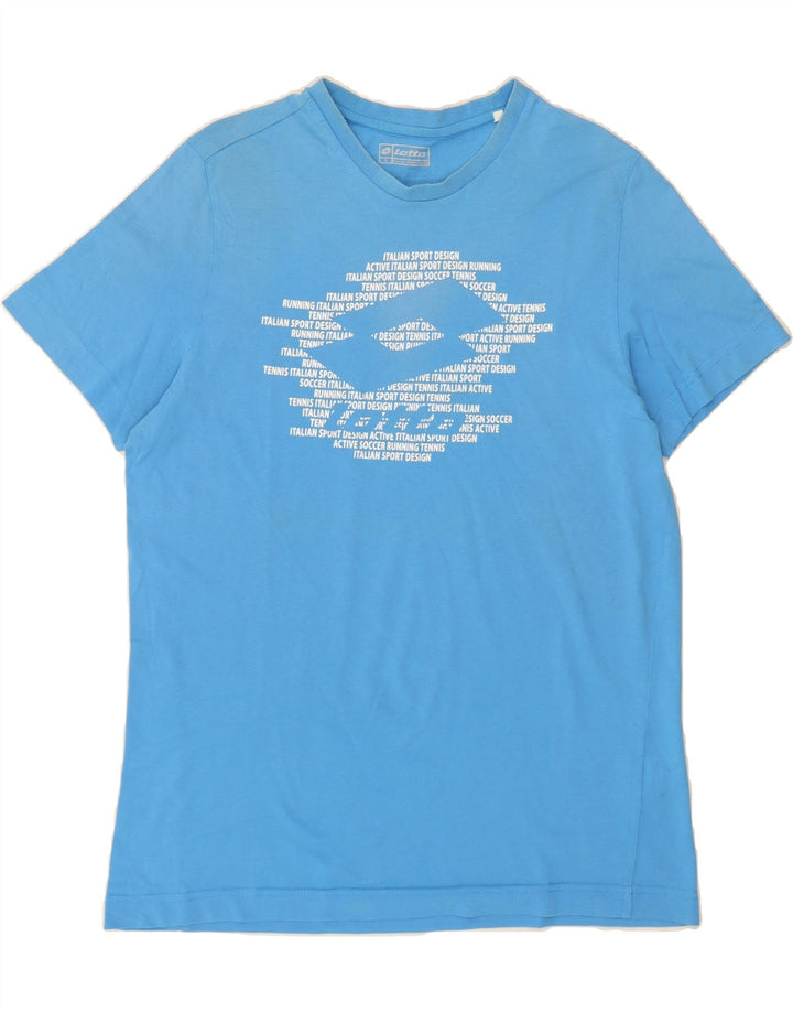 LOTTO Mens Graphic T-Shirt Top Large Blue Cotton Vintage Lotto and Second-Hand Lotto from Messina Hembry 