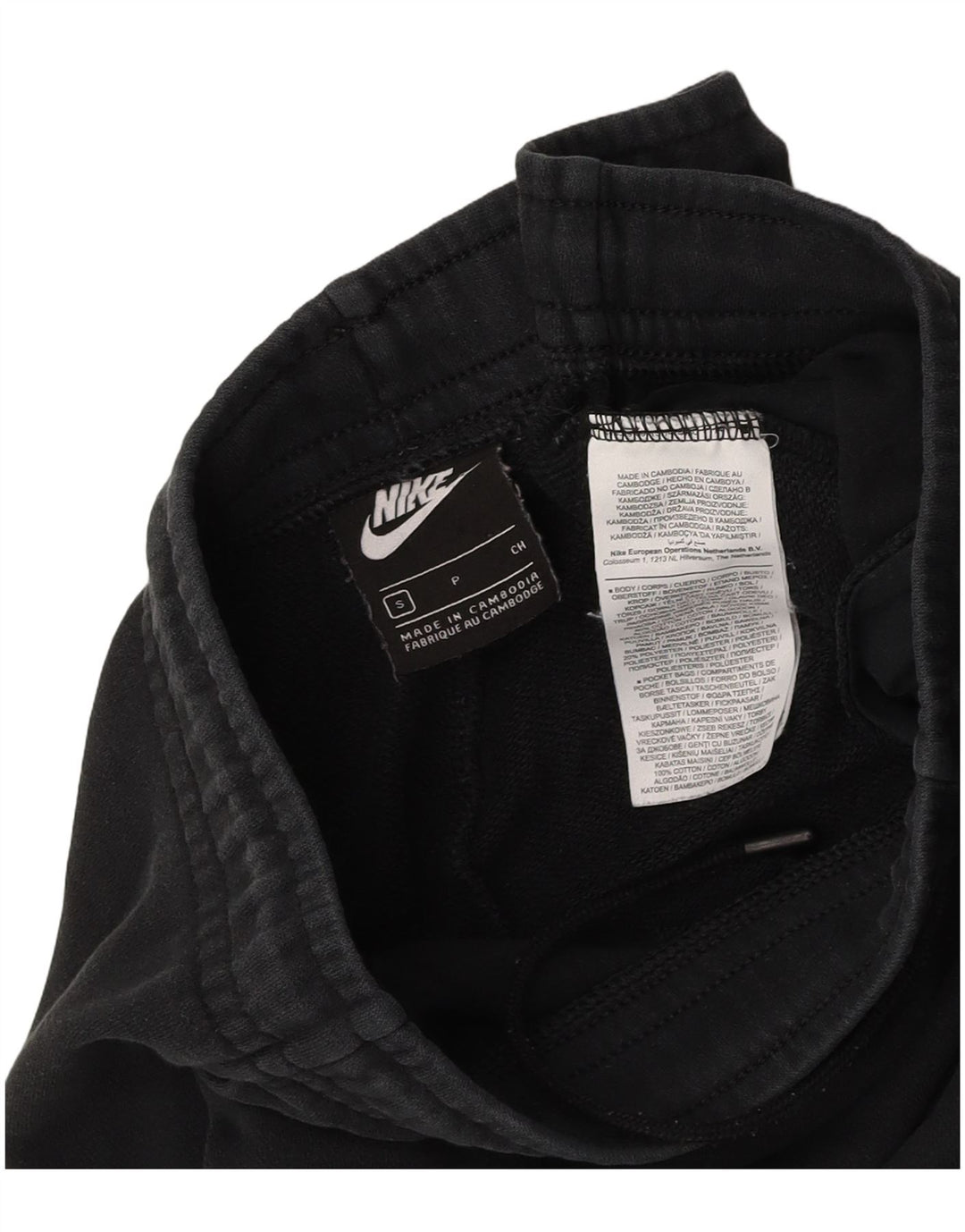Ανδρική φόρμα NIKE Παντελόνι Joggers Μικρό μαύρο βαμβακερό