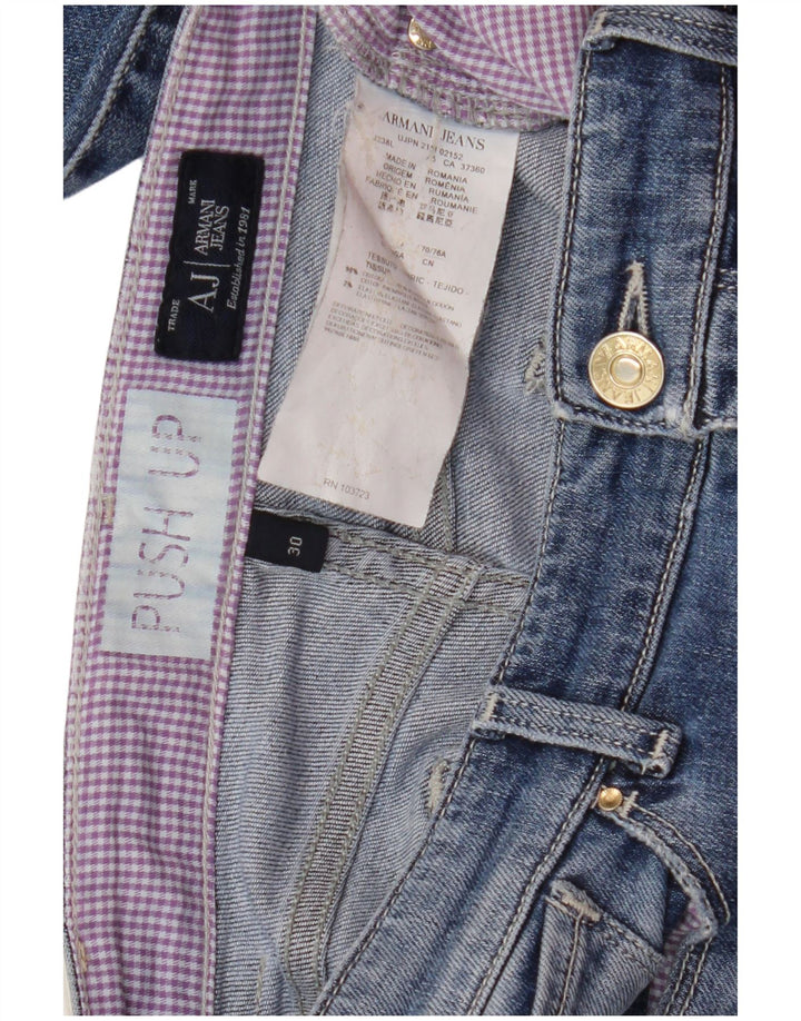 ARMANI Γυναικείο Skinny Jeans W30 L30 Μπλε Βαμβακερό